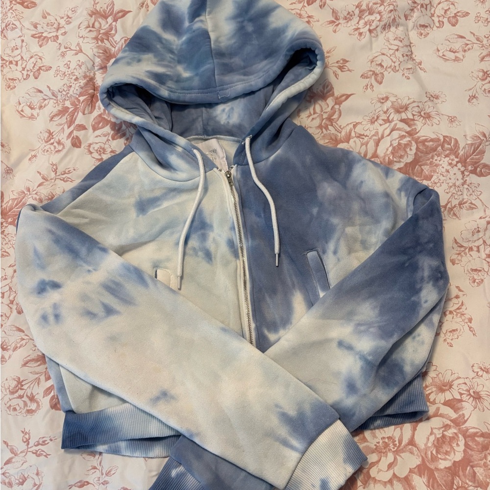 Blue Tie-Dye Hoodie